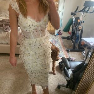 V. Chapman The Fiorenza Dress in Yellow Supertunia